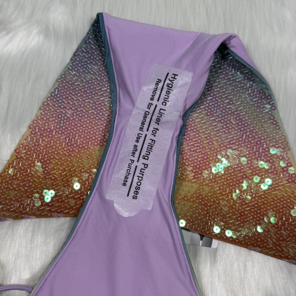 Gianni Bini x Dannijo Size Large Sequin Frankie Top Jayla Bikini Bottom Swimsuit - Picture 11 of 12